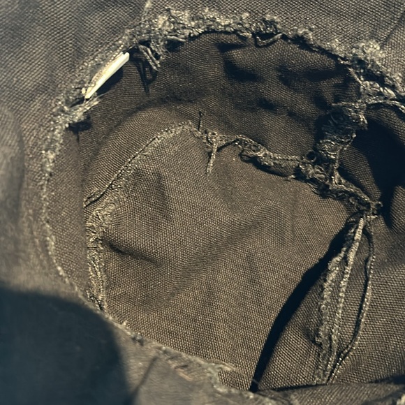 Kendall & Kylie Frayed brim bucket hat black denim - Picture 5 of 5